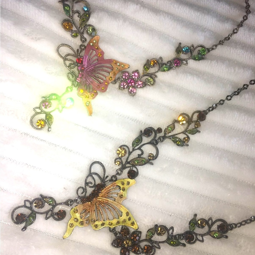Butterfly Crystal Necklaces